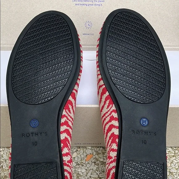 Rothy’s NWT red/zebra rare/discontinued size 10. Brand new with box, never worn. - Picture 2 of 2